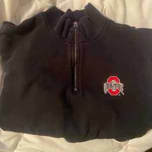 OSU Ohio state university quarter zip black.